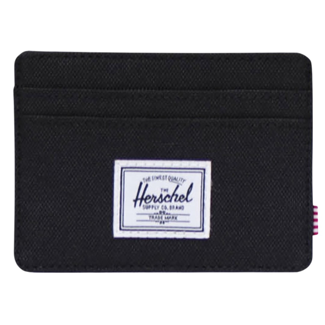 Herschel Charlie держатель для карт с RFID-защитой из переработанного материала - сплошной черный