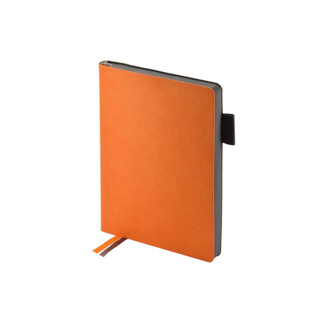 Ежедневник А5 датированный "Boston" 2026, оранжевый с серым обрезом