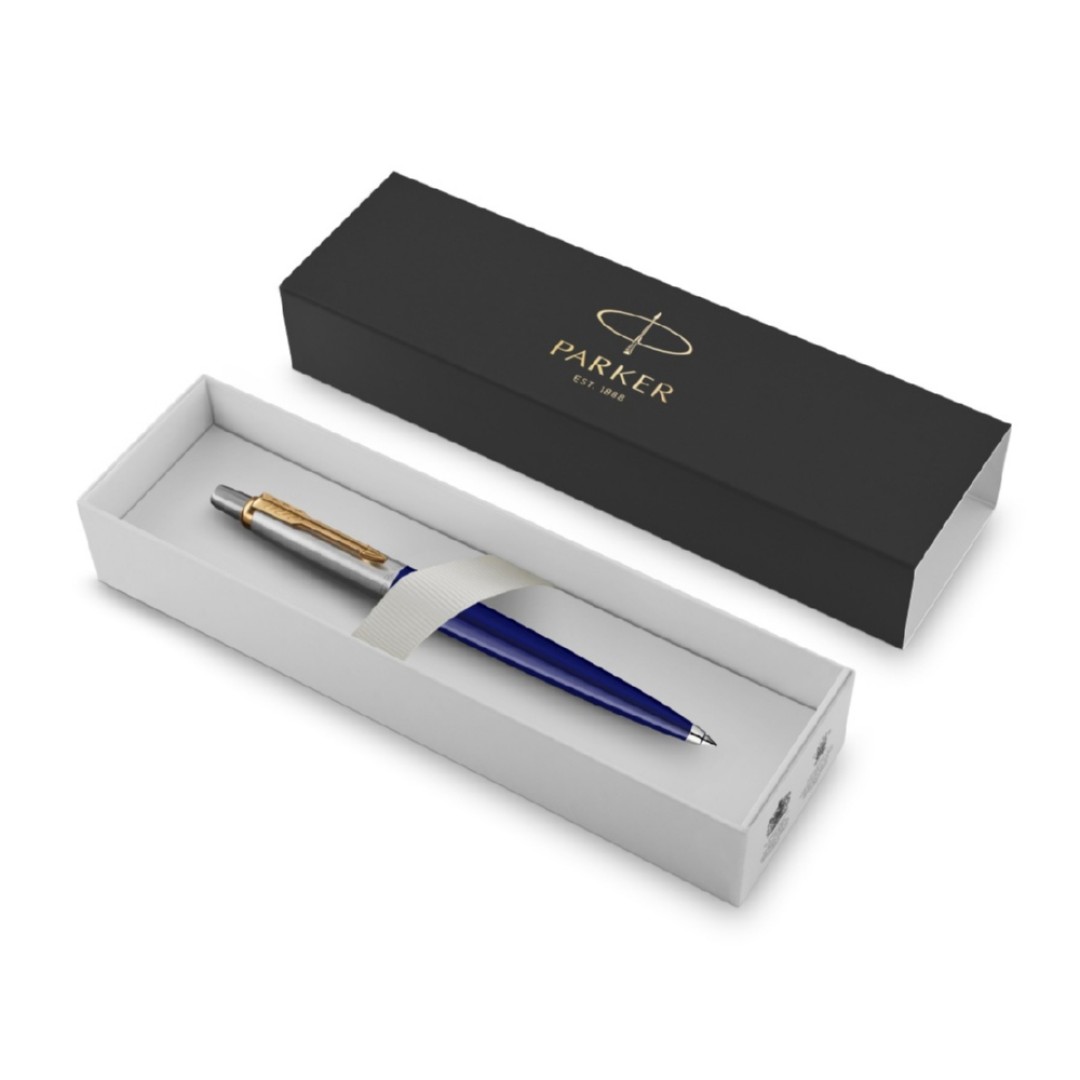 Шариковая ручка Parker Jotter K160, цвет: Blue/GT, стержень: M, цвет чернил: blue, в подарочной упаковке.