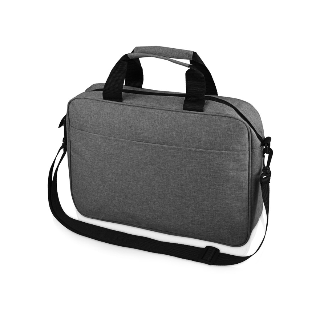 Сумка «Брейв» для документов и ноутбука 13,3", серый/черный