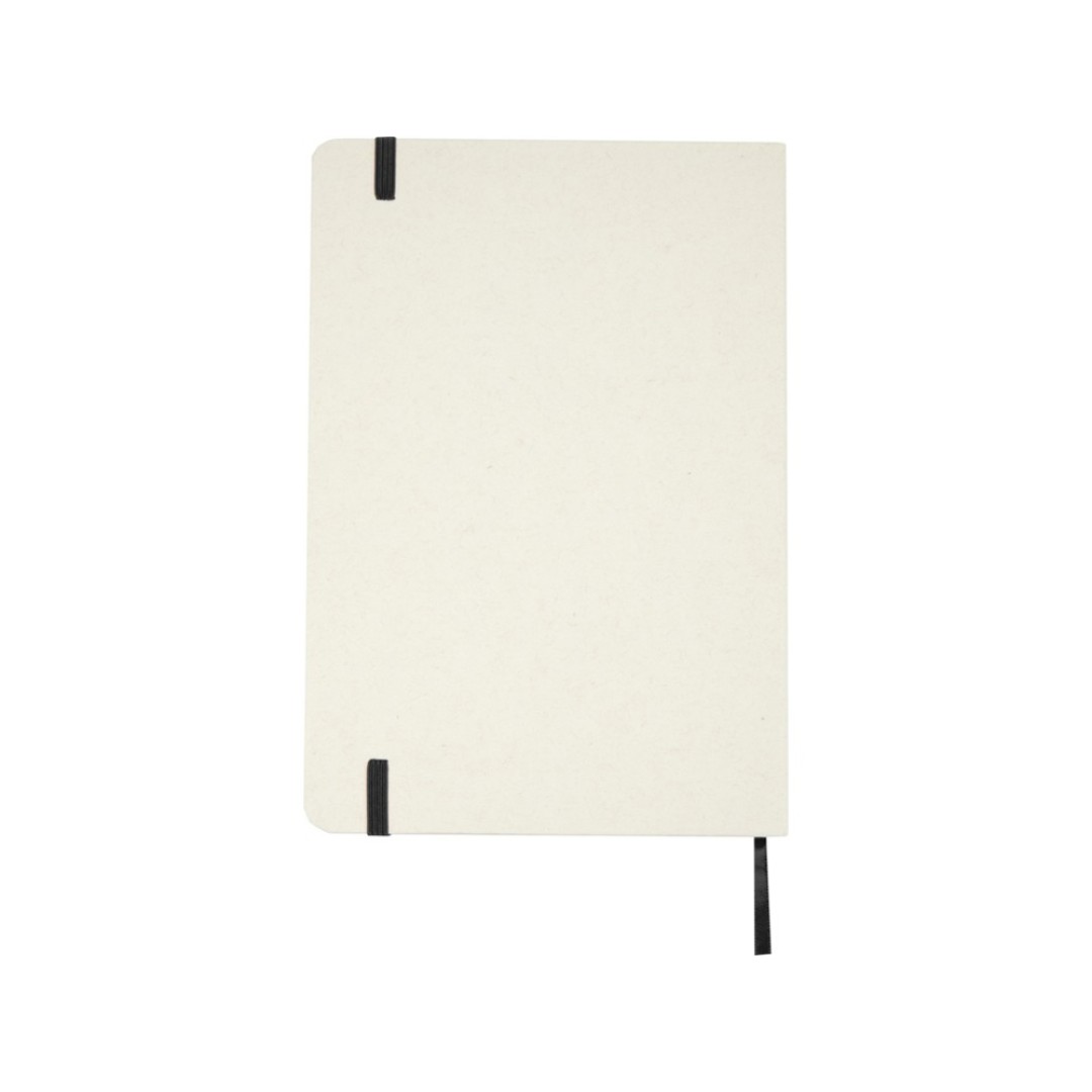 Bass блокнот формата А5 из переработанных материалов, с линованными страницами - сплошной черный