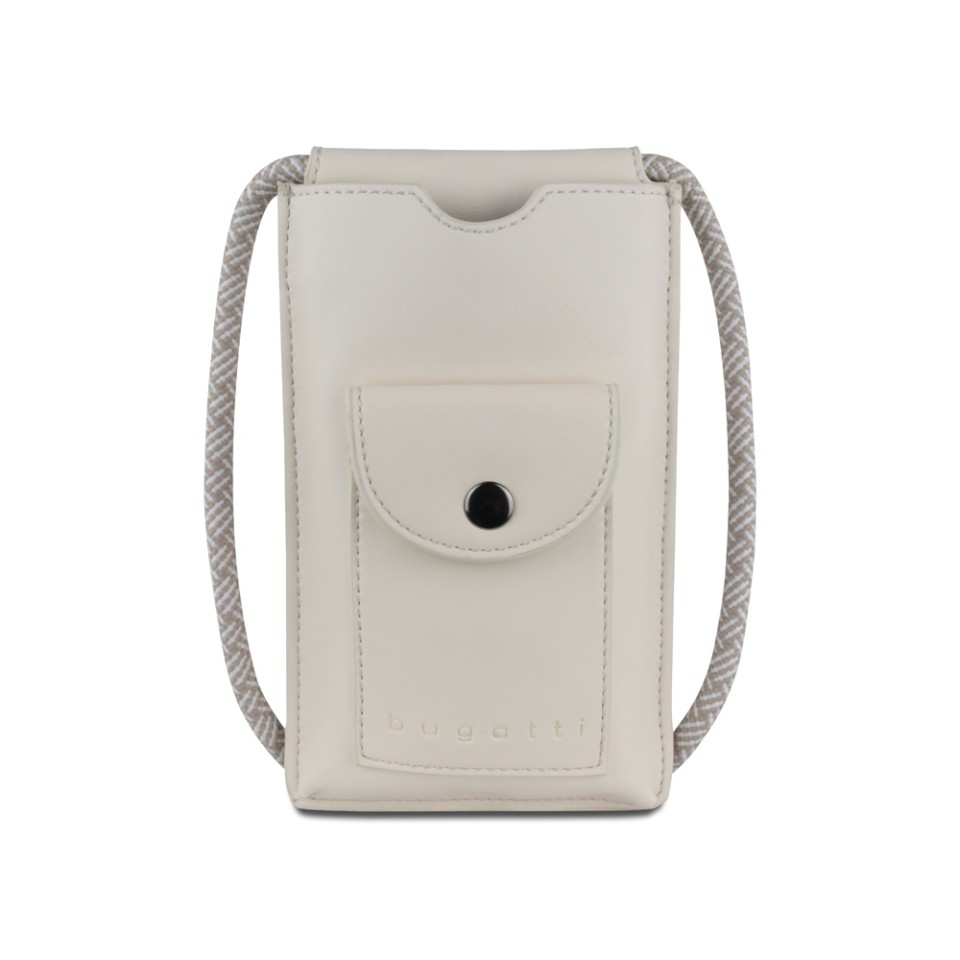 Сумка-чехол для мобильного телефона BUGATTI Almata, бежевая, полиуретан, 11x2x18 см