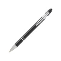 Kish шариковая ручка с серебристой отделкой - сплошной черный (черные чернила)