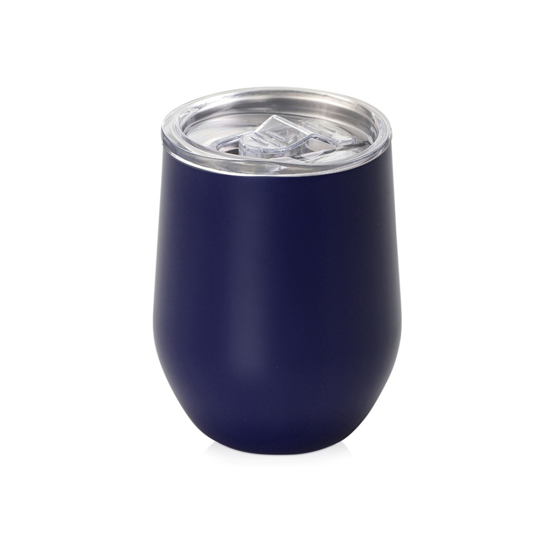 Вакуумная термокружка "Sense", непротекаемая крышка, крафтовая упаковка, темно-синий (Р)