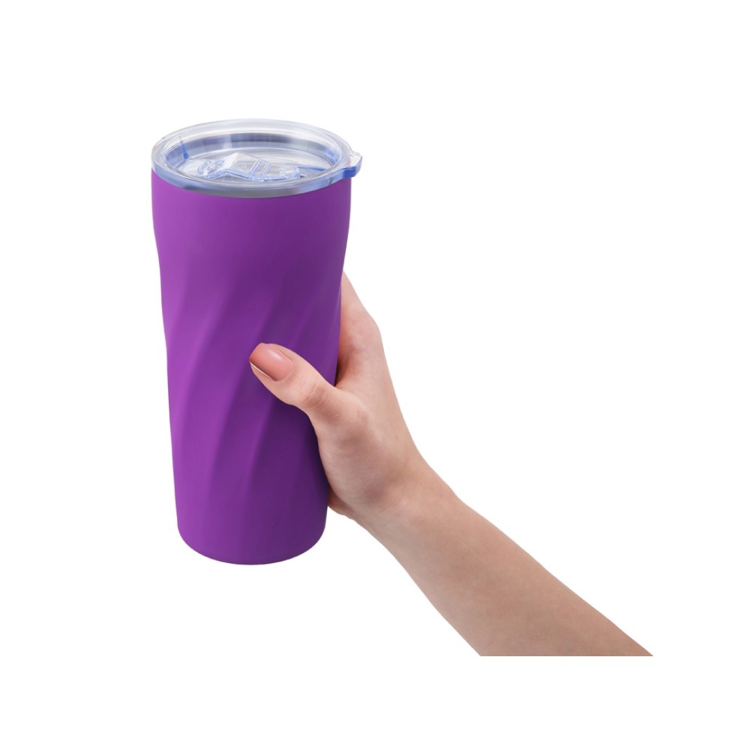 Подарочный набор "FAMILY" с термосом и термокружкой, фиолетовый