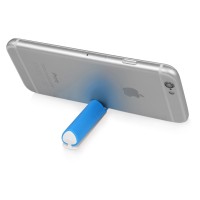 Ручка пластиковая шариковая трехгранная «Nook» с подставкой для телефона в колпачке, голубой/белый