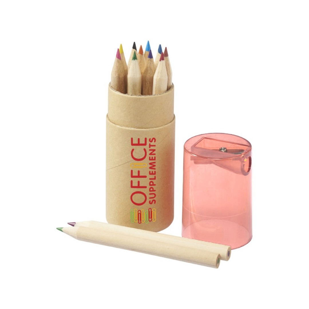 Набор карандашей "Cartoon" 12 единиц, натуральный/красный