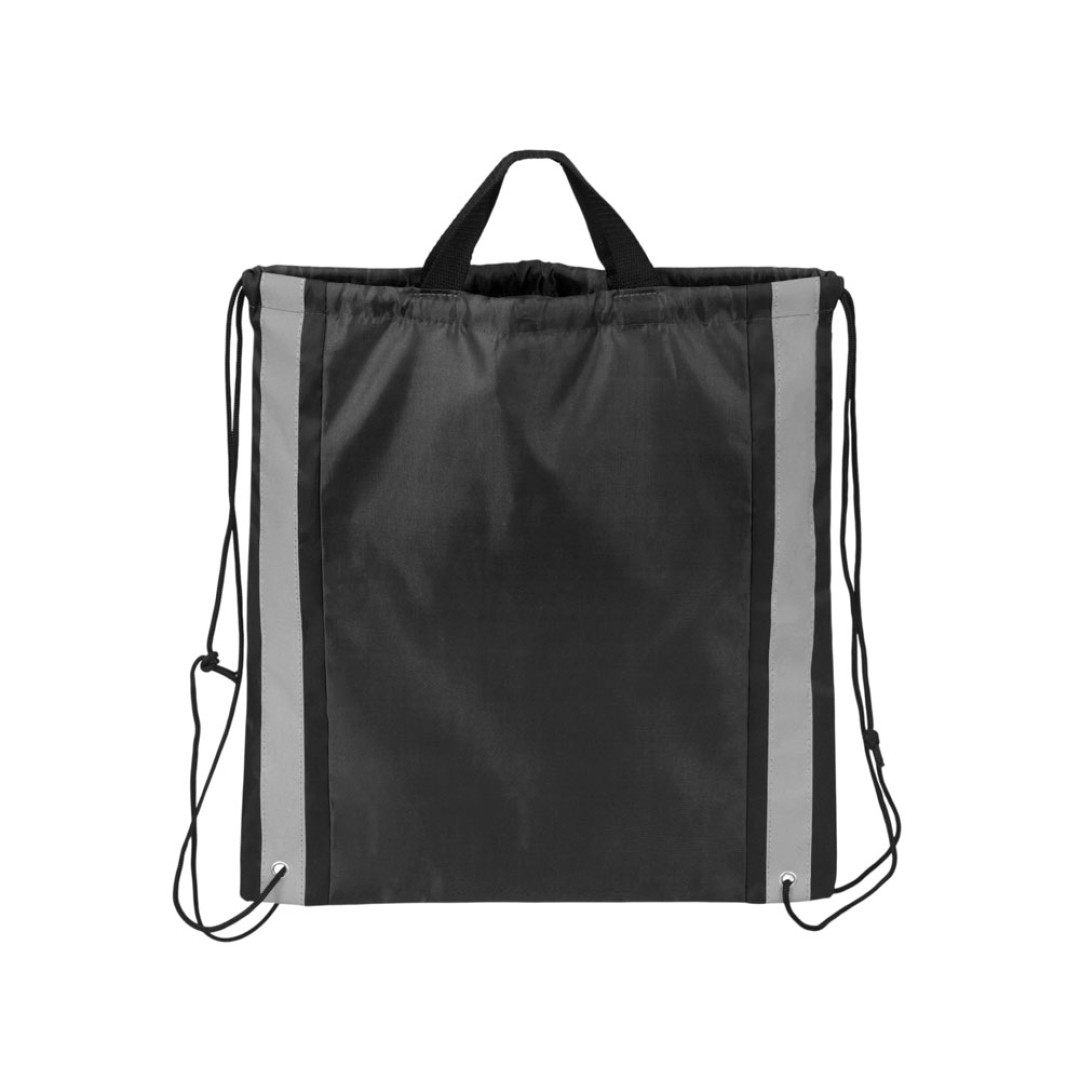 Рюкзак-мешок Savy со светоотражающими полосами по бокам, черный