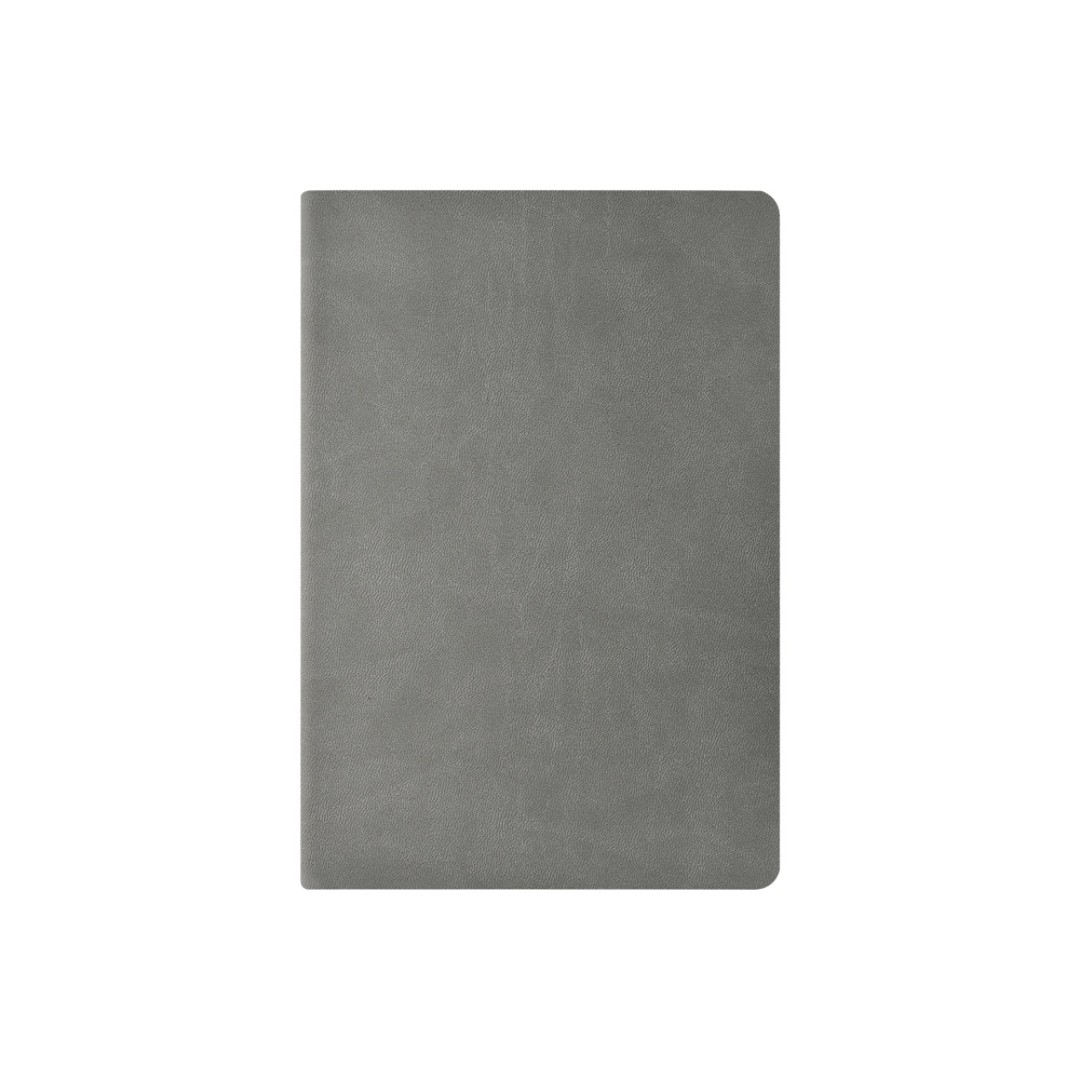 Бизнес тетрадь А5 "Megapolis flex" 60 л. soft touch клетка, светло-серый