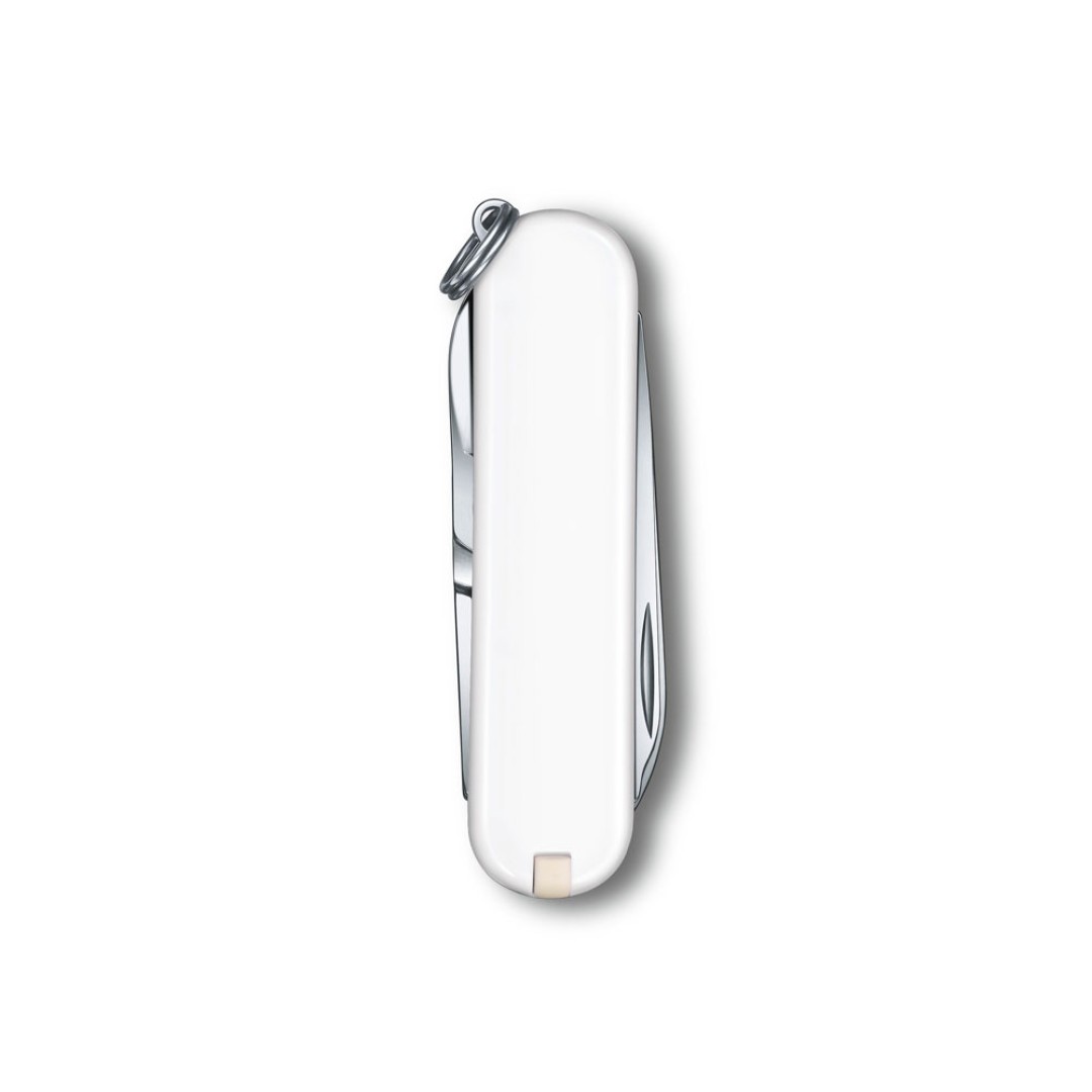 Нож-брелок VICTORINOX Classic SD Colors "Falling Snow", 58 мм, 7 функций, белый