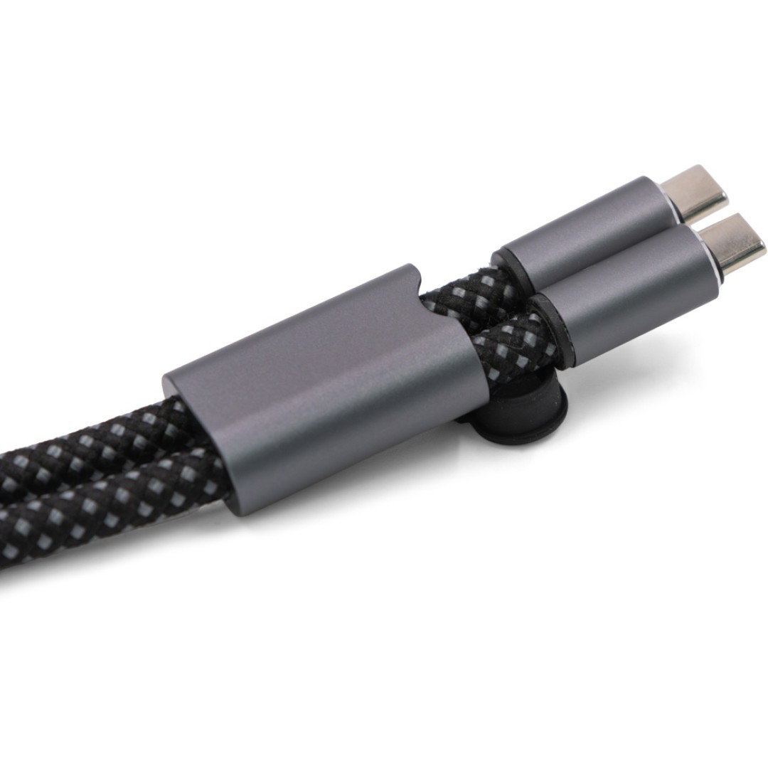 Ремешок-держатель для телефона с зарядным кабелем USB-C - USB-C «Lany Wristband Charge Eco», серый