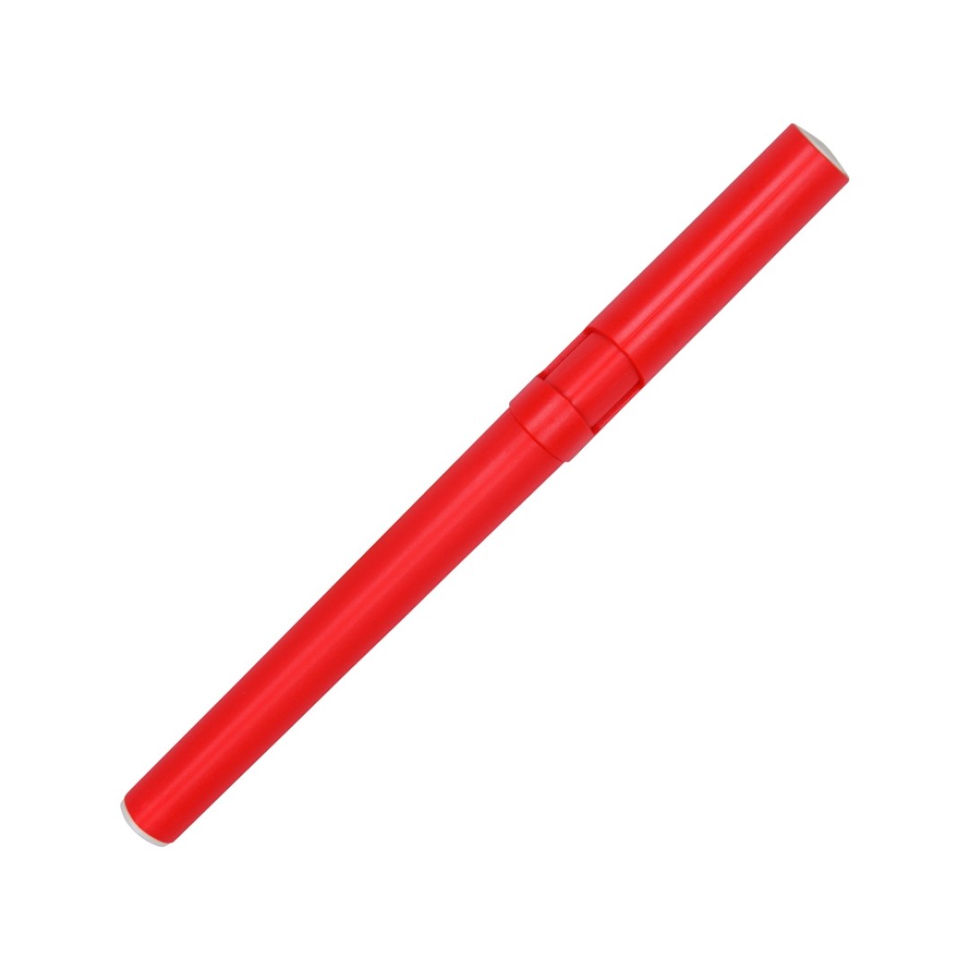 Ручка пластиковая шариковая трехгранная «Nook» с подставкой для телефона в колпачке, красный/белый