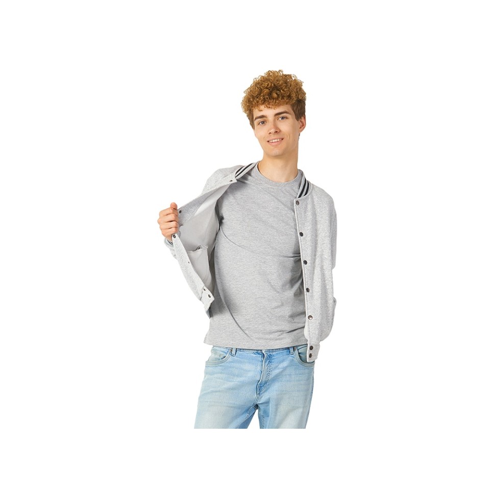 Бомбер «Oxford», серый меланж, унисекс