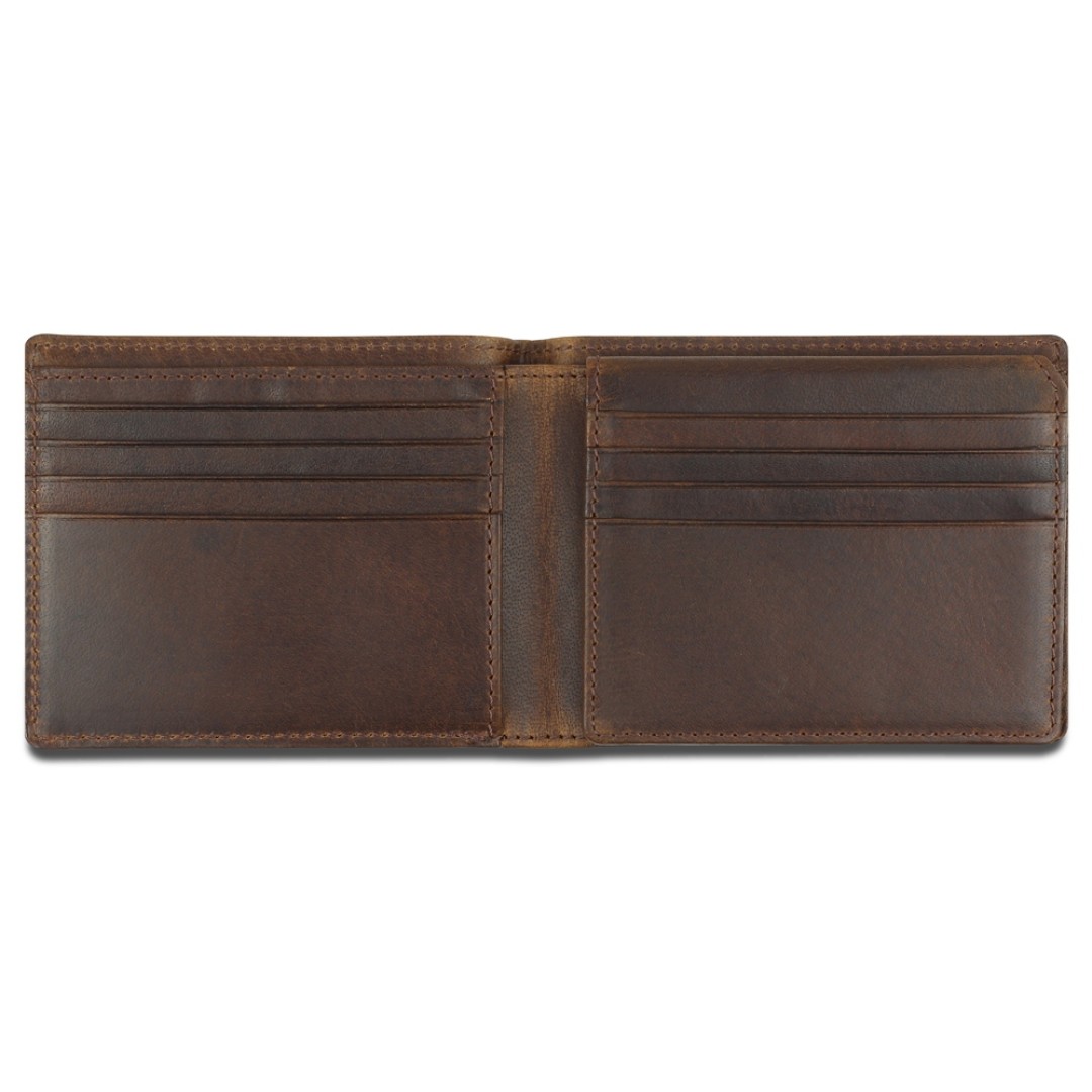 Портмоне Mano "Don Leon", натуральная кожа в коричневом цвете, 11 х 8,6 см