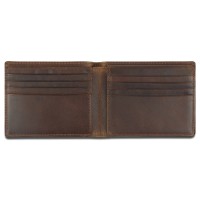 Портмоне Mano "Don Leon", натуральная кожа в коричневом цвете, 11 х 8,6 см