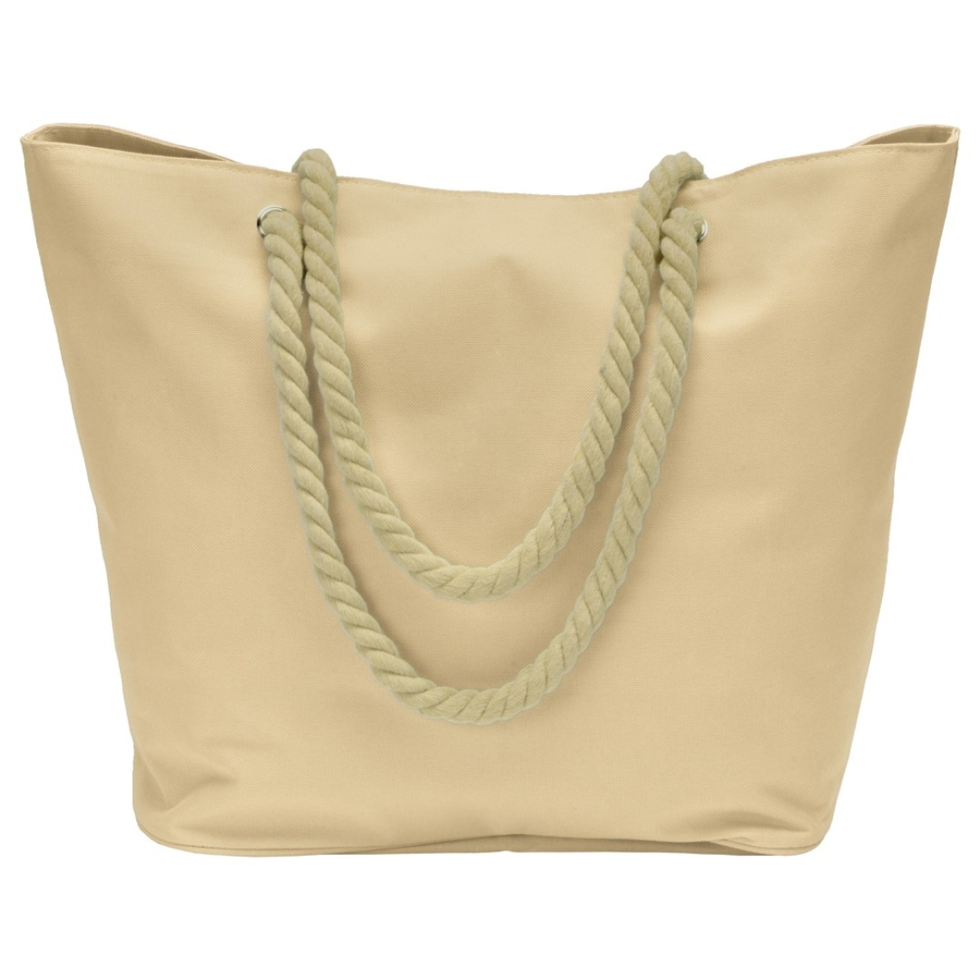 Сумка «Seaside» для шопинга и пляжа с широким дном, натуральный