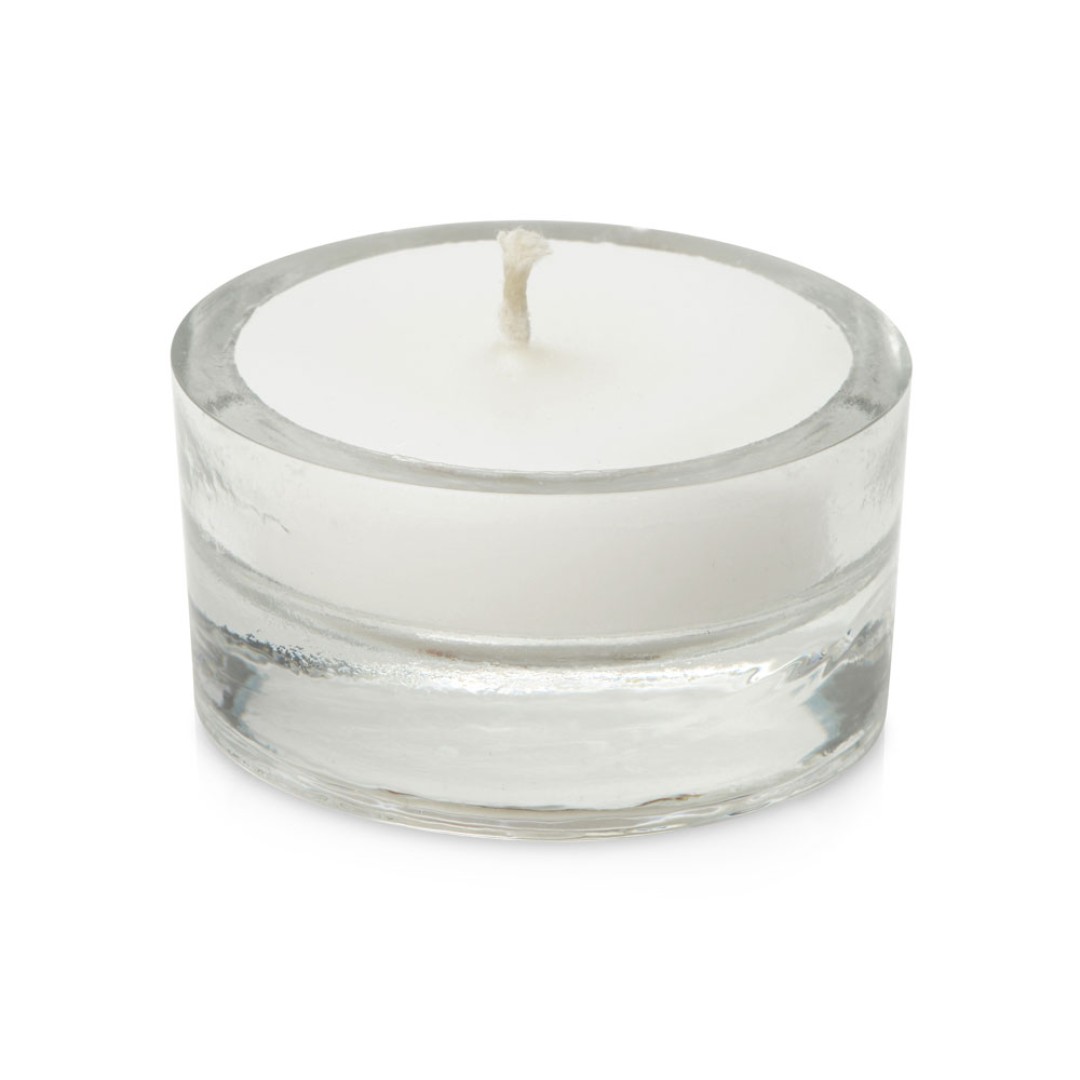 Свеча парафиновая в стекле "Geni", прозрачная