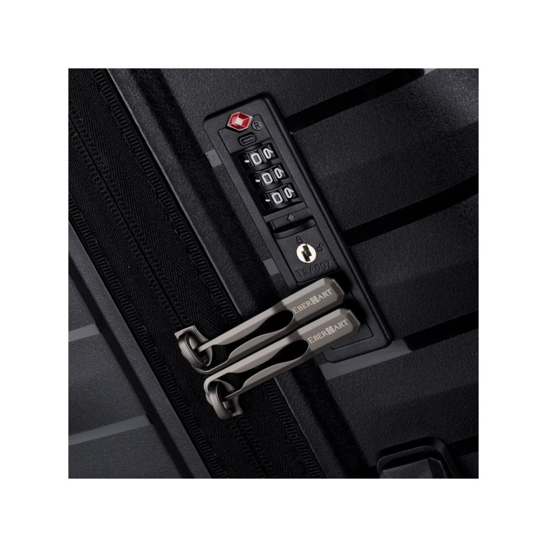 Чемодан Eberhart Dune средний М полипропилен черный 46D-009-424