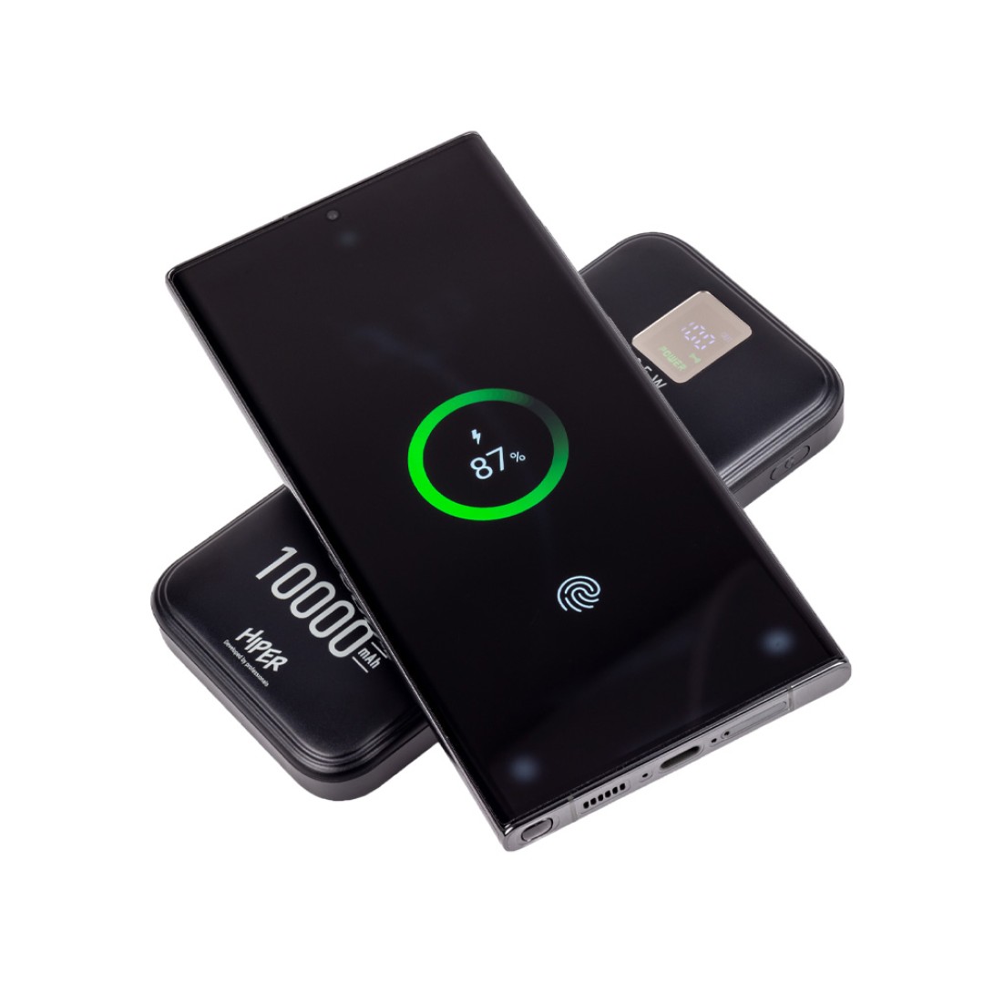 Внешний беспроводной аккумулятор «AIR», 10000 mAh, черный