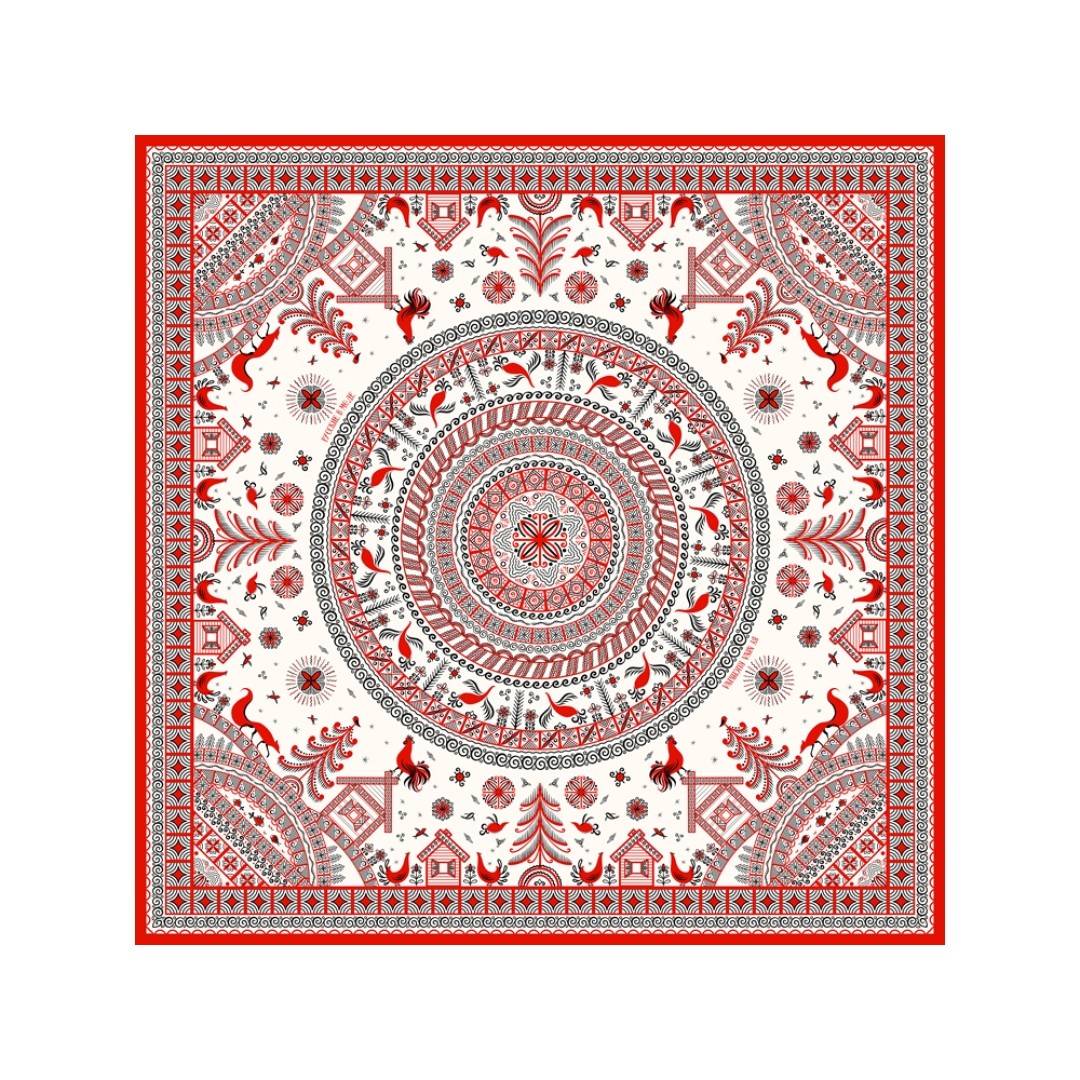 Платок "Мезенская роспись"