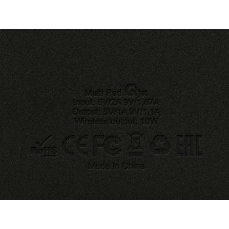 Многофункциональный коврик для мыши «Multi Pad» с беспроводной зарядкой и LCD экраном, 10 Вт, черный