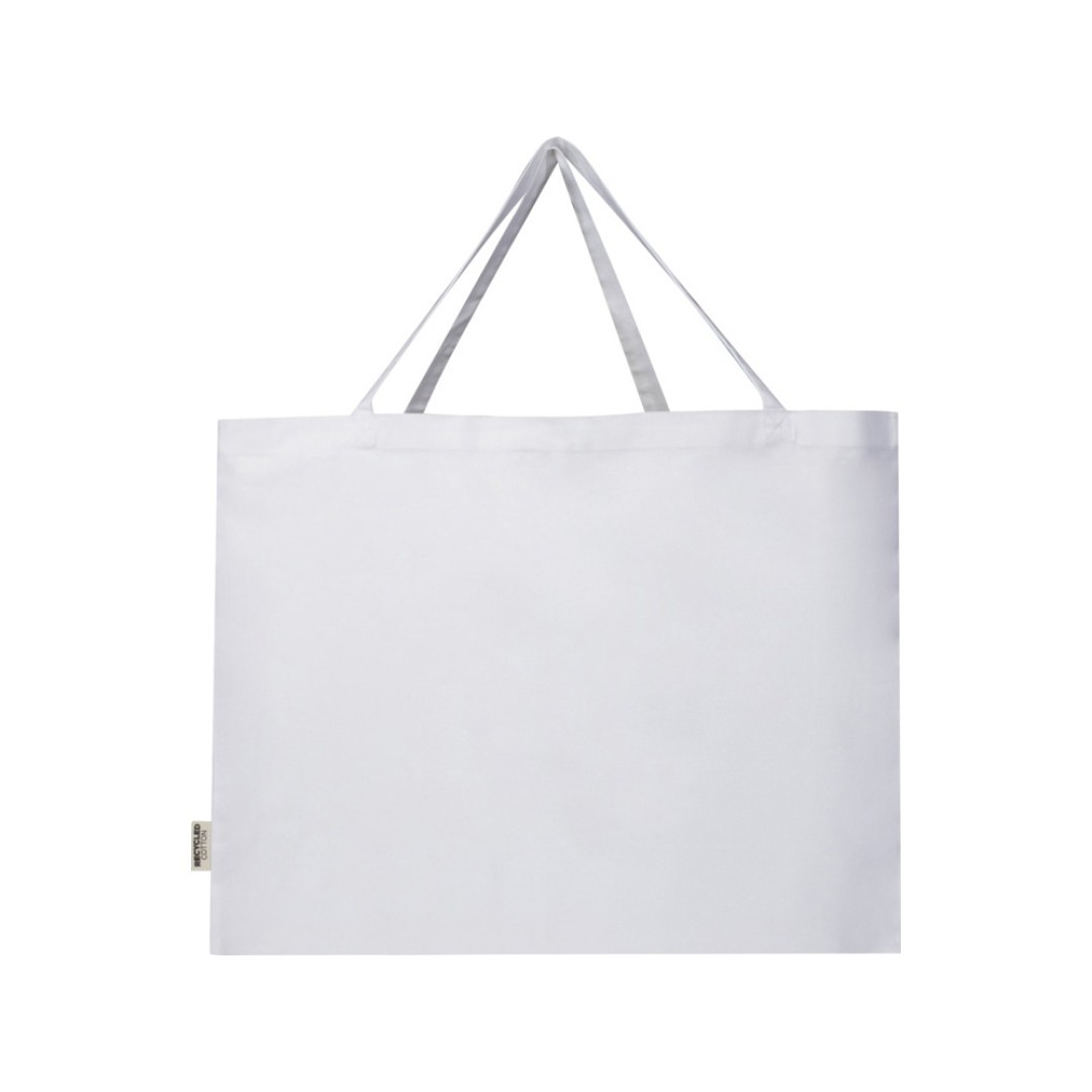 Odessa большая эко-сумка из переработанного хлопка, сертифицированного согласно GRS, плотностью 220 г/м2 - Белый