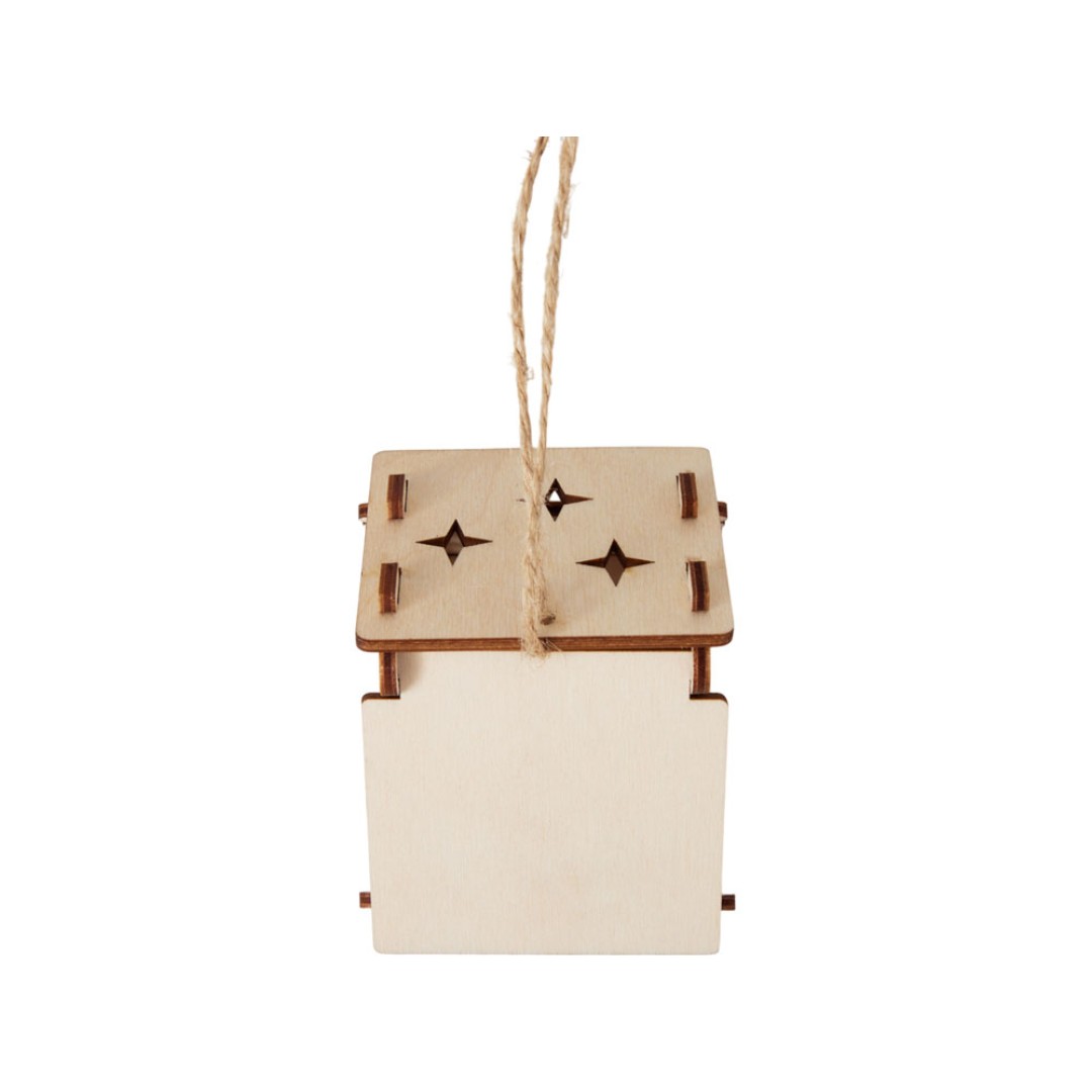 Подвеска с подсветкой домик (с мерцающей свечкой)