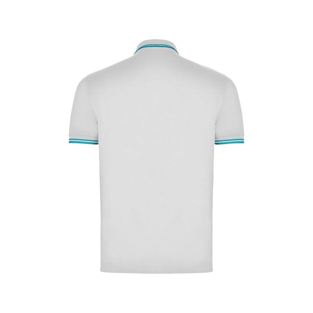 Рубашка поло "Montreal" мужская, белый/бирюзовый
