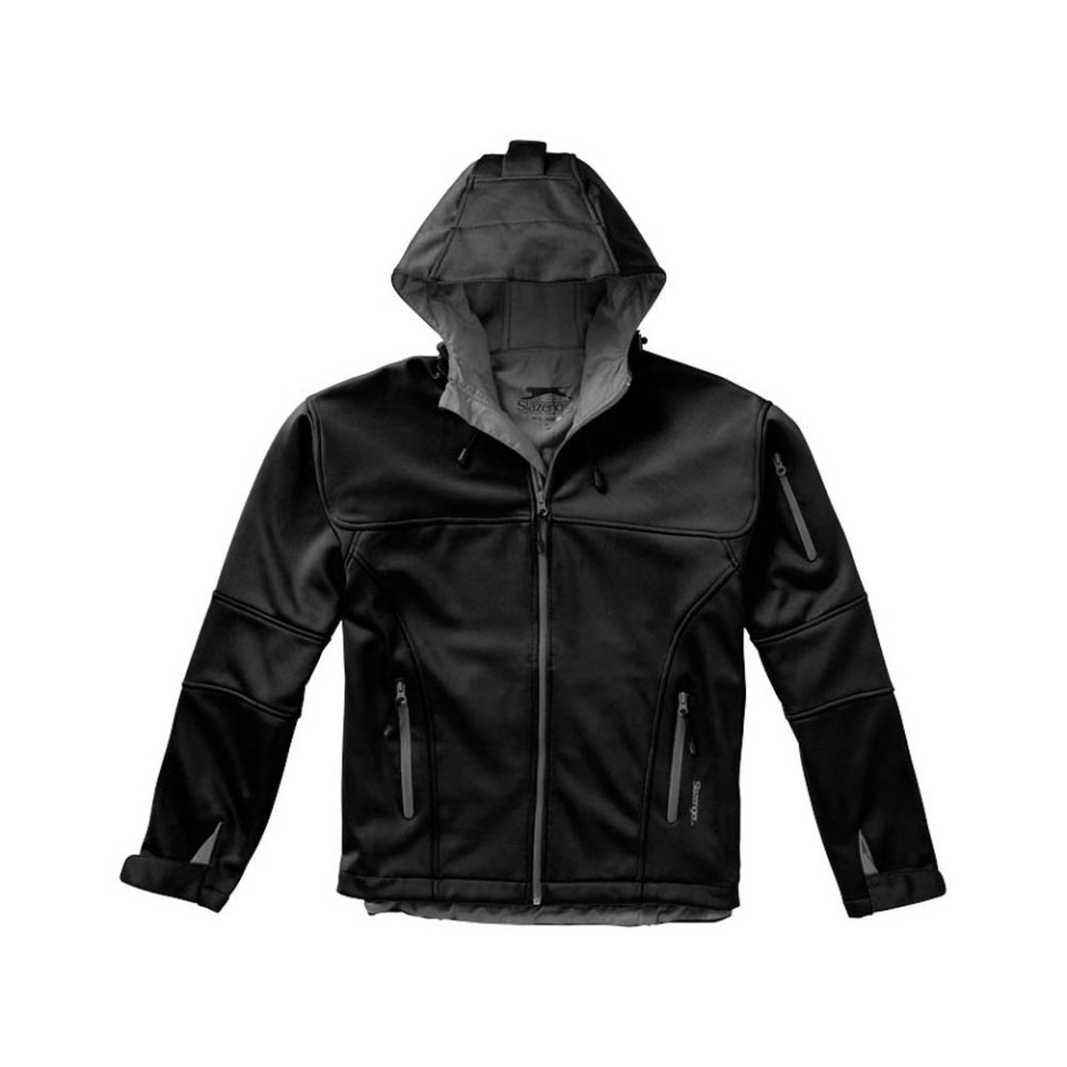 Куртка софтшел "Match" мужская, черный/серый