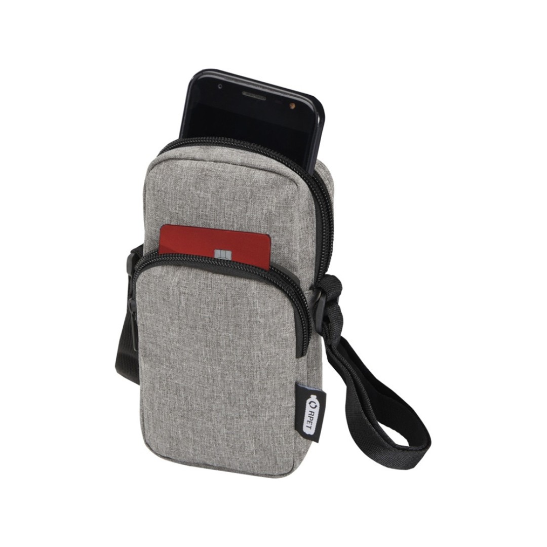 Сумка для телефона "Ross" из переработанного материала, серый яркий