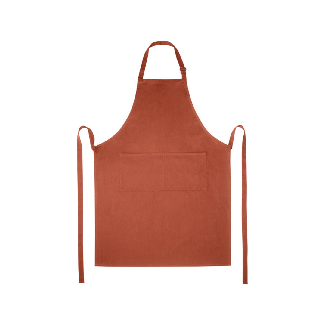 Фартук Andrea плотностью 240 г/м2 с регулируемой завязкой на шее - Brick