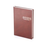 Ежедневник А5 датированный «Бумвинил» 2025, коричневый