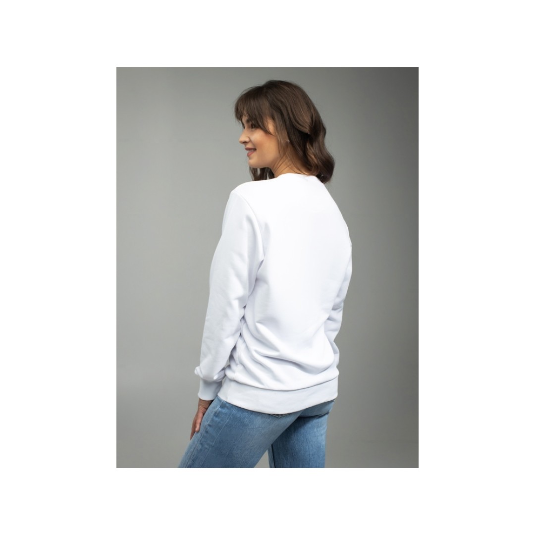 Толстовка втачной рукав. Модель 1 (Футер петлевой) (Размер 46-176, Цвет Белый)