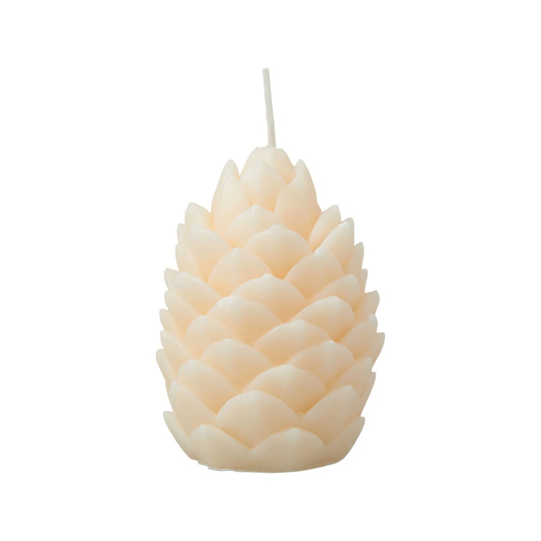 Свеча "Шишка", молочный