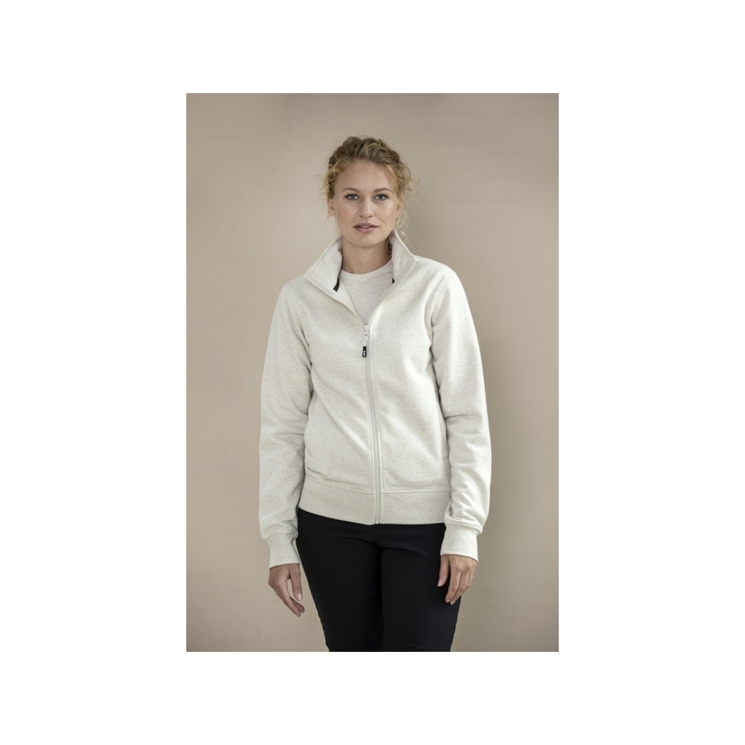 Galena унисекс-свитер с полноразмерной молнией из переработанных материалов Aware™  - Белый