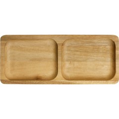 Менажница из акации с двумя секциями "Almond"