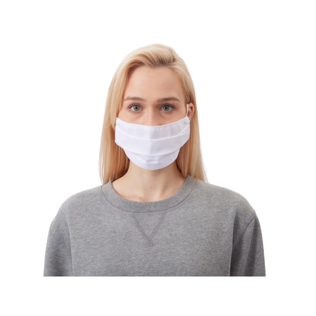 Маска для лица многоразовая для сублимации, размер M-L, белый