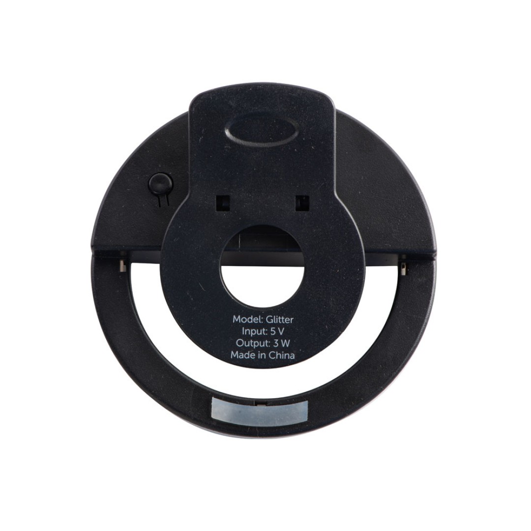Световое кольцо для селфи "Glitter", черный (P)