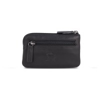 Ключница Mano "Don Romeo" с RFID защитой, натуральная кожа в чёрном цвете, 11,5 х 1 х 6,5 см