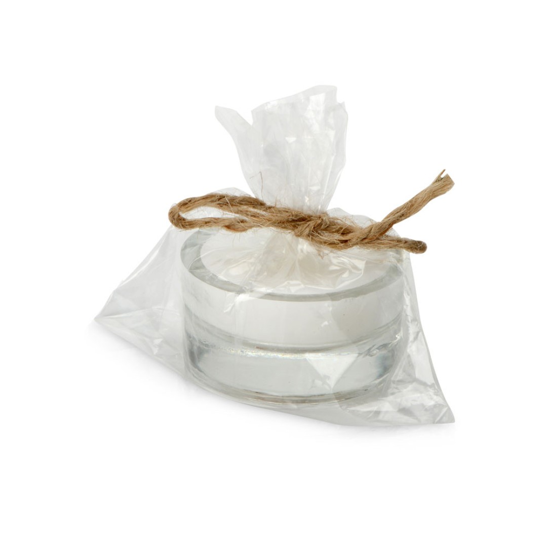 Свеча парафиновая в стекле "Geni", прозрачная