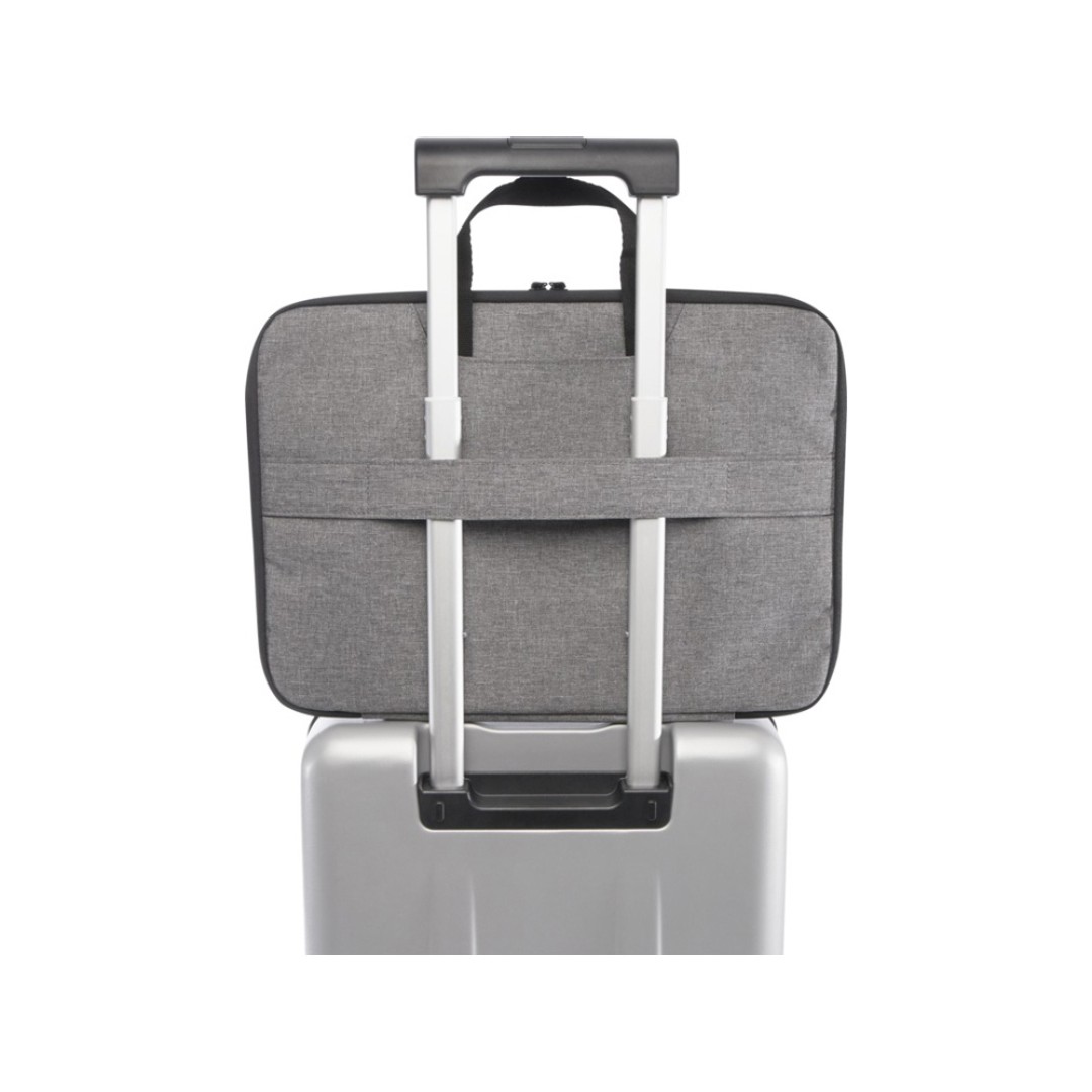 Эко- чехол для ноутбука «Libra» 2 в 1 из переработанного пластика, серый яркий