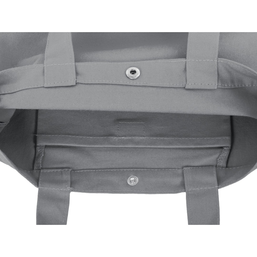 Сумка Helfer из хлопка на кнопке с регулирующейся лямкой, серый