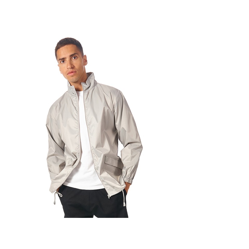 Ветровка "Miami" мужская с чехлом, серебристый