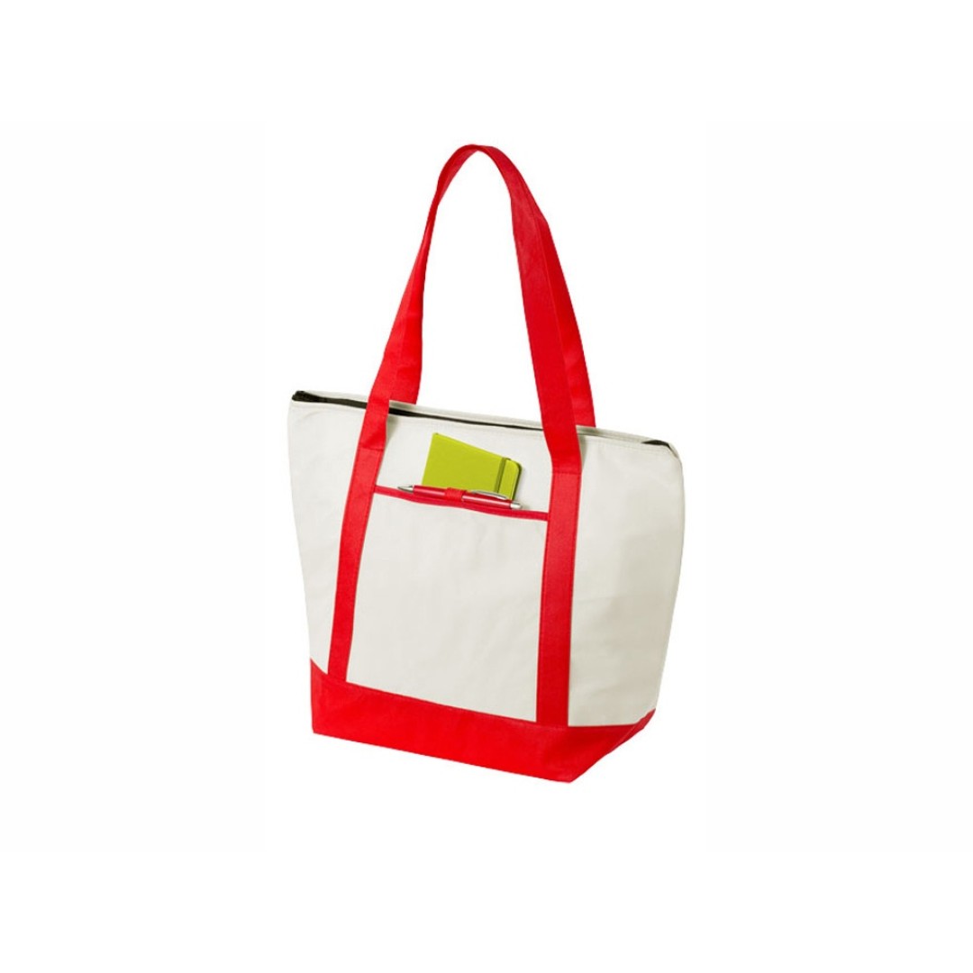 Сумка-холодильник "Lighthouse", натуральный/красный