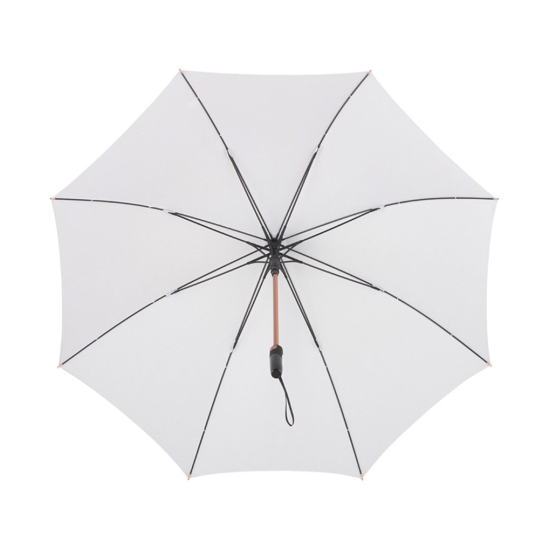Зонт-трость 7399 Alugolf полуавтомат, белый/медный