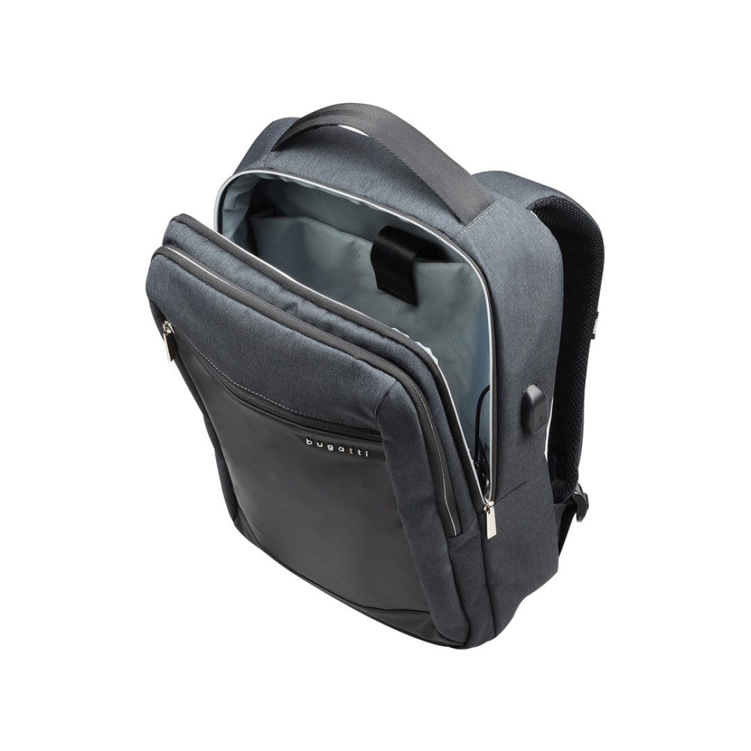 Рюкзак мужской BUGATTI Sera 15'', антрацитовый, полиэстер, 32х12х46 см, 16 л