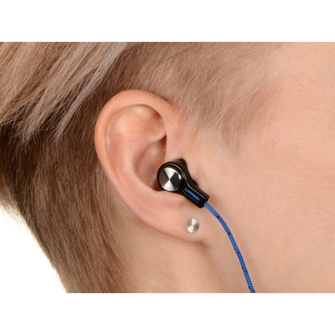 Набор с наушниками и зарядным кабелем 3-в-1 "In motion", синий