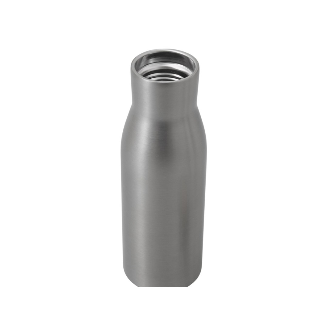 Вакуумная термобутылка с бамбуковой крышкой «Klas», 500 мл, серебристый