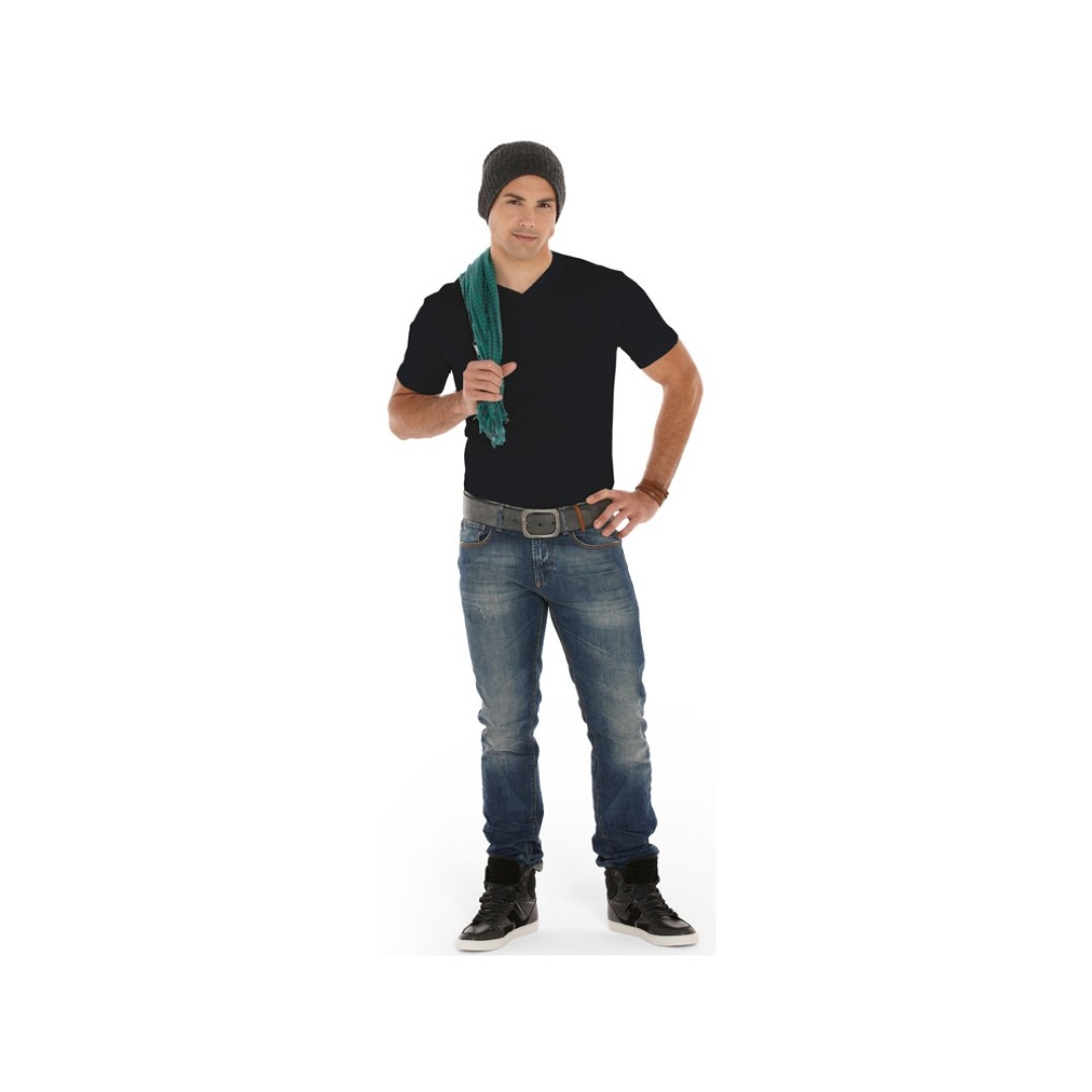 Футболка "Heavy Super Club" мужская с V-образным вырезом, черный