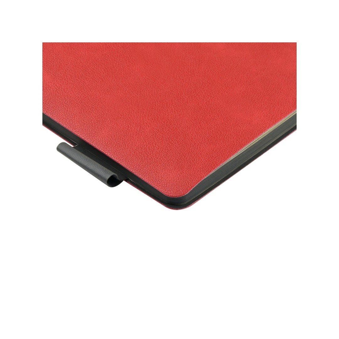 Блокнот А5 "Boston", красный с серым срезом